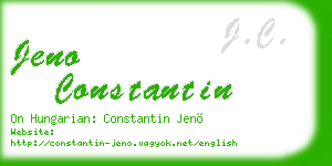 jeno constantin business card